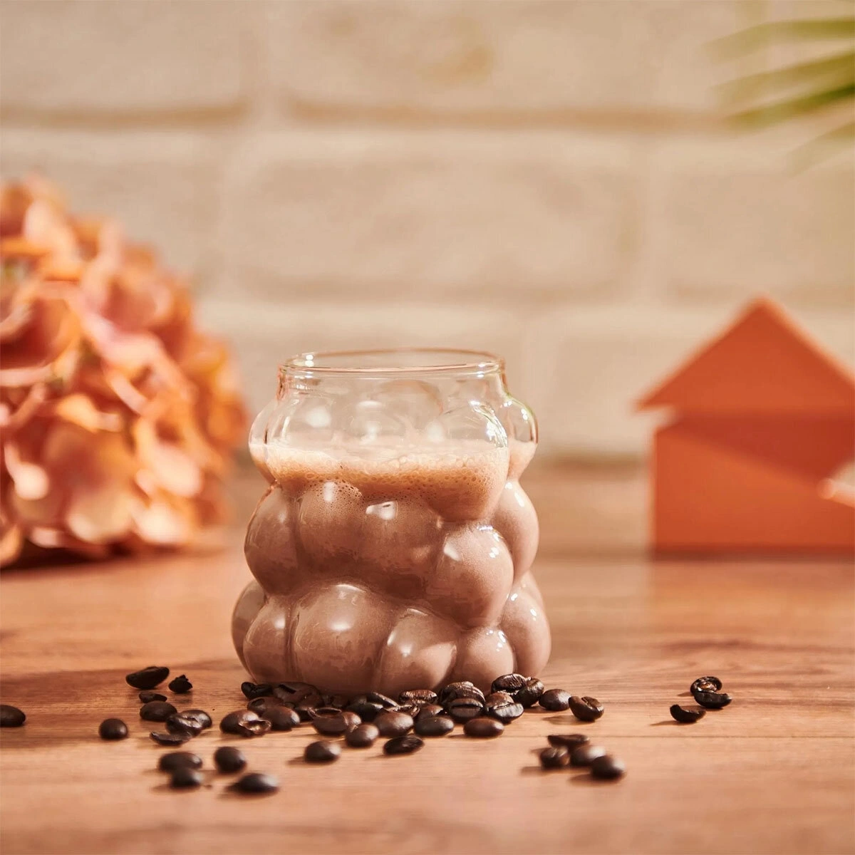 SDR-A7 ( 350ML & KULPSUZ ) ( ÇİFT CİDARLI & ÜZÜM KABARCIK ) CAM BARDAK*100=K