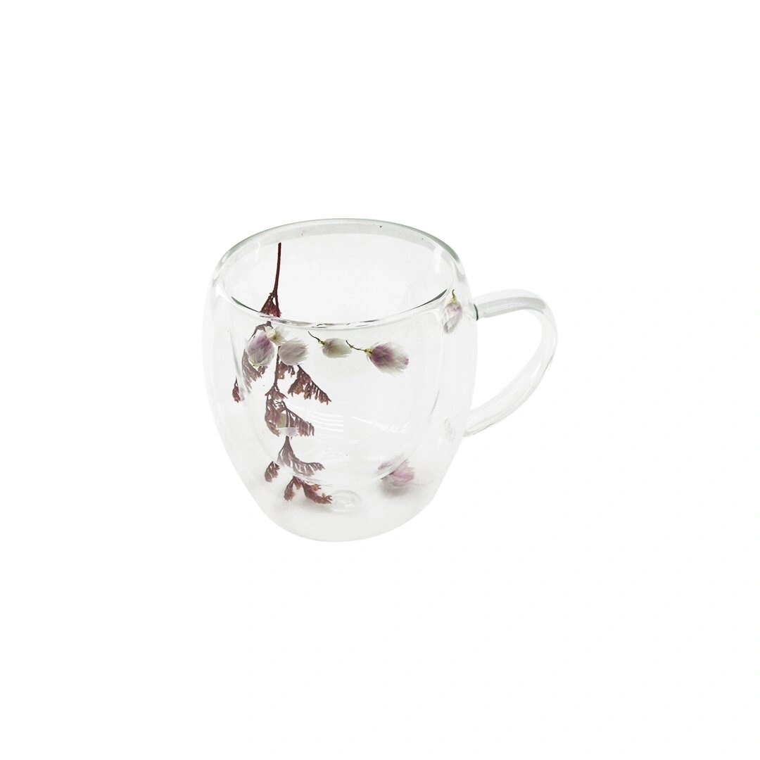 SDR-B1 ( 250ML & KULPLU ) ( ÇİFT CİDARLI & ÇİÇEKLİ ) CAM BARDAK*100=K                     qwe07