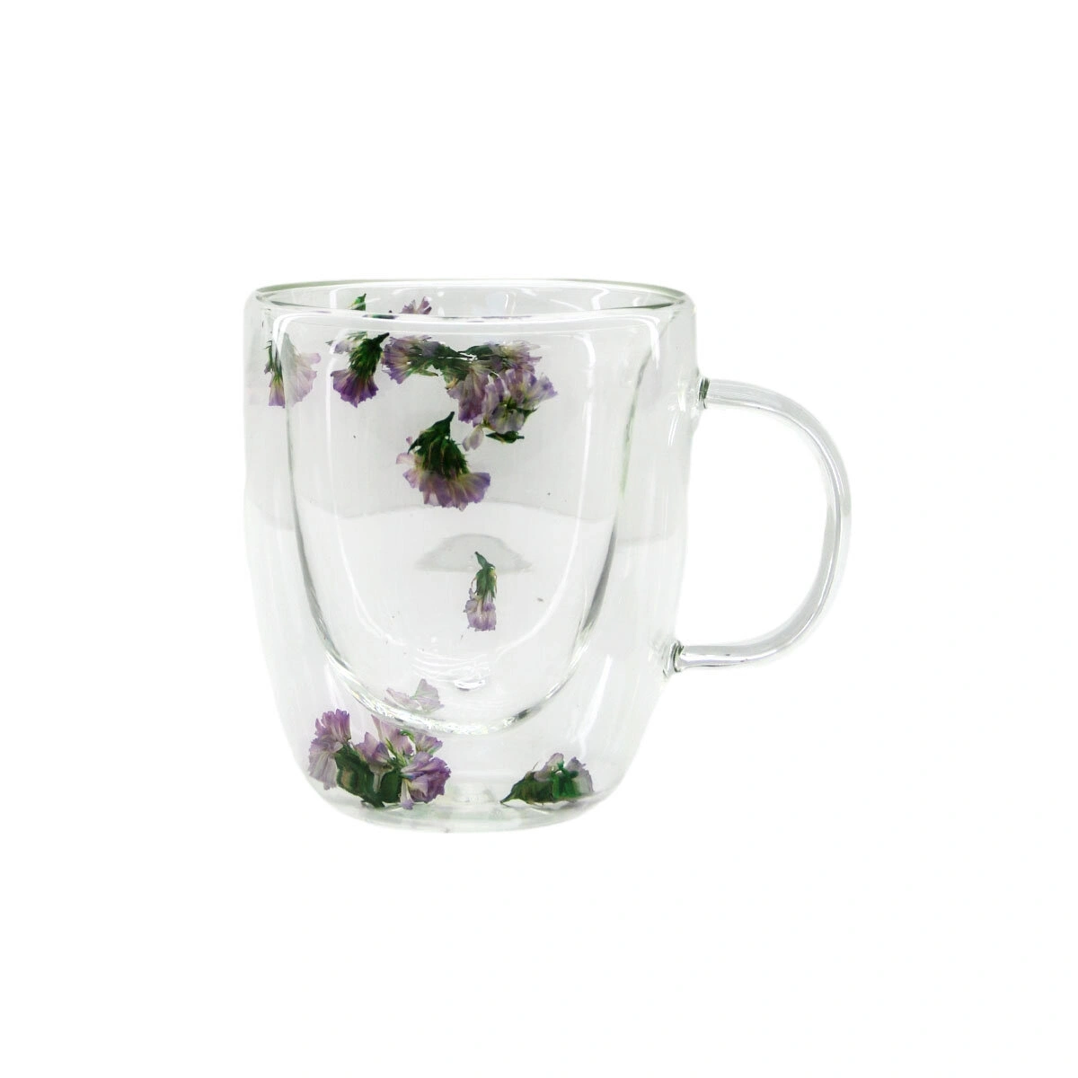 SDR-B2 ( 250ML & KULPLU ) ( ÇİFT CİDARLI & ÇİÇEKLİ ) CAM BARDAK*100=K                     qwe07