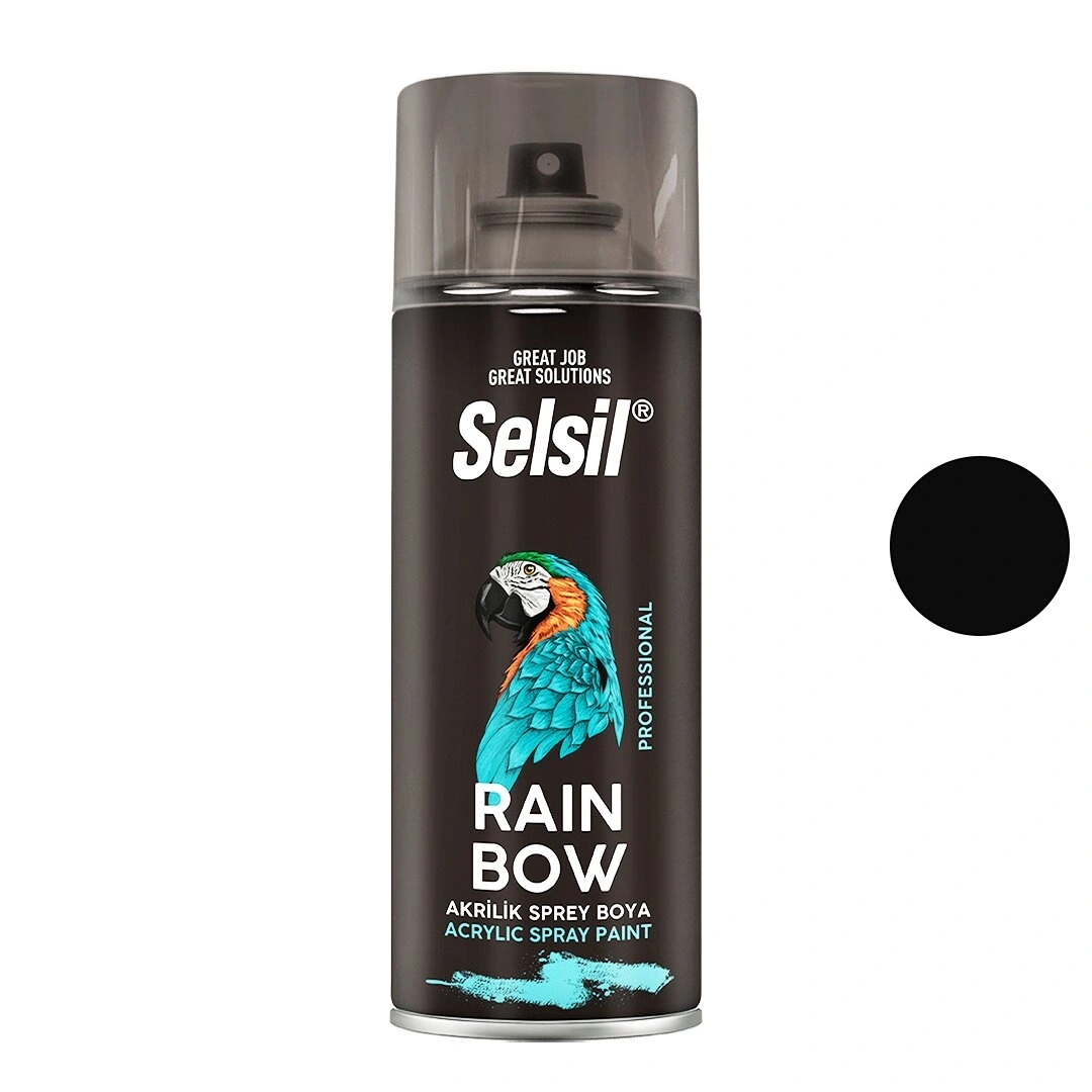 SELSİL TAB-428 ( SİYAH MAT ) SPREY BOYA ( 400ML )*12X1