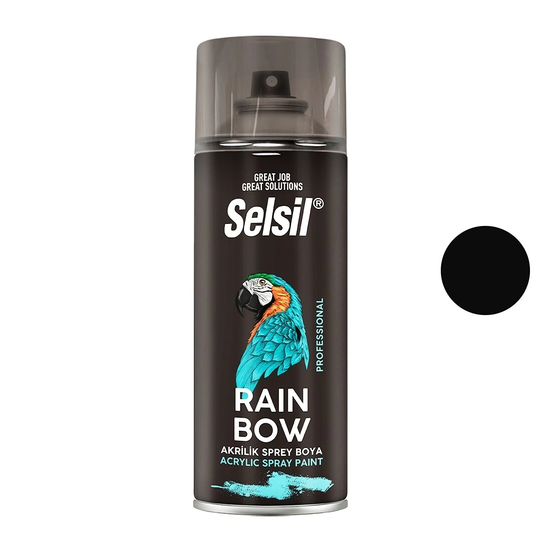 SELSİL TAB-428 ( SİYAH MAT ) SPREY BOYA ( 400ML )*12X1