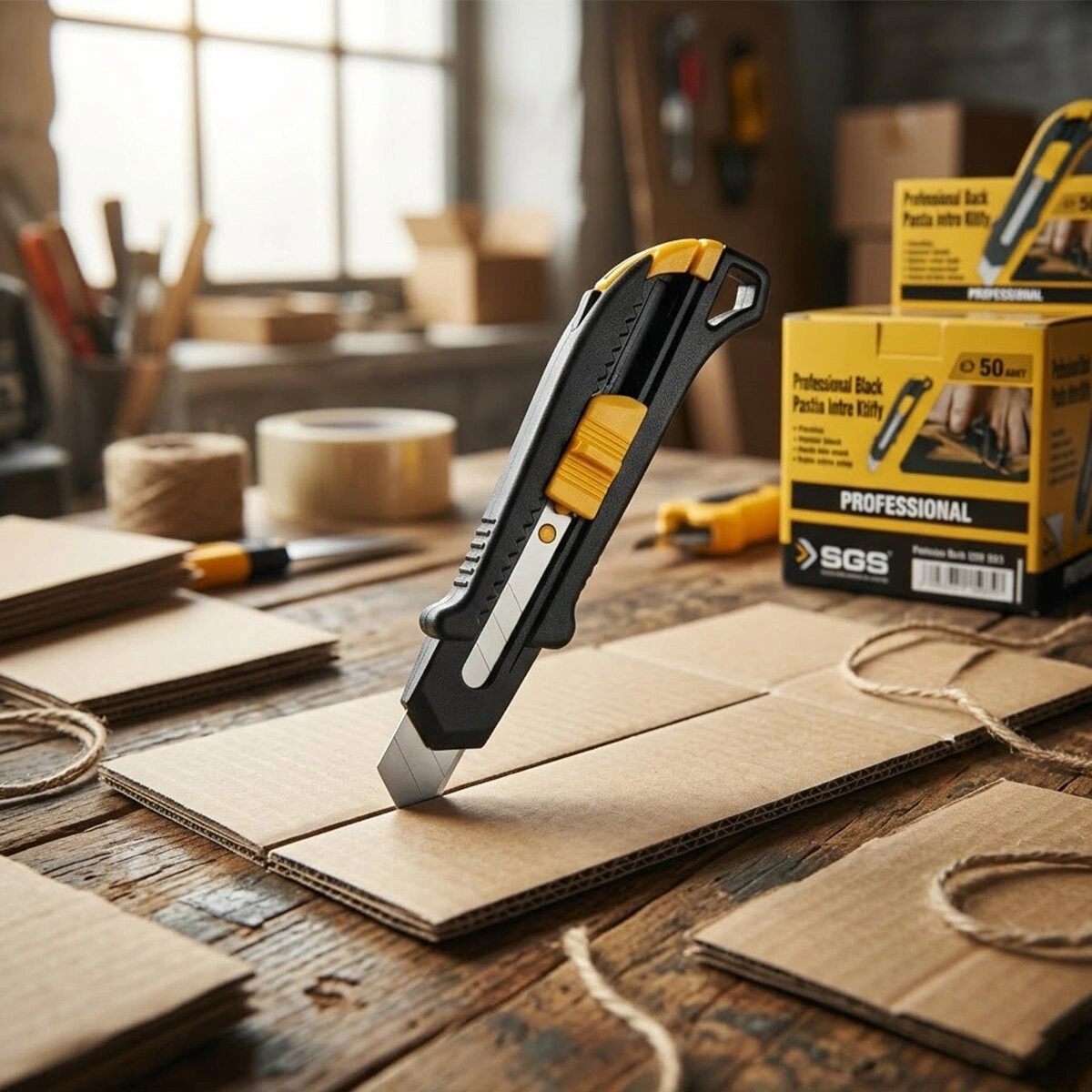 SGS TOOLS SGS-1795 ( 50PCS ) ( SİYAH ) ( PLASTİK GÖVDE ) FALÇATA MAKET BIÇAK*50X8