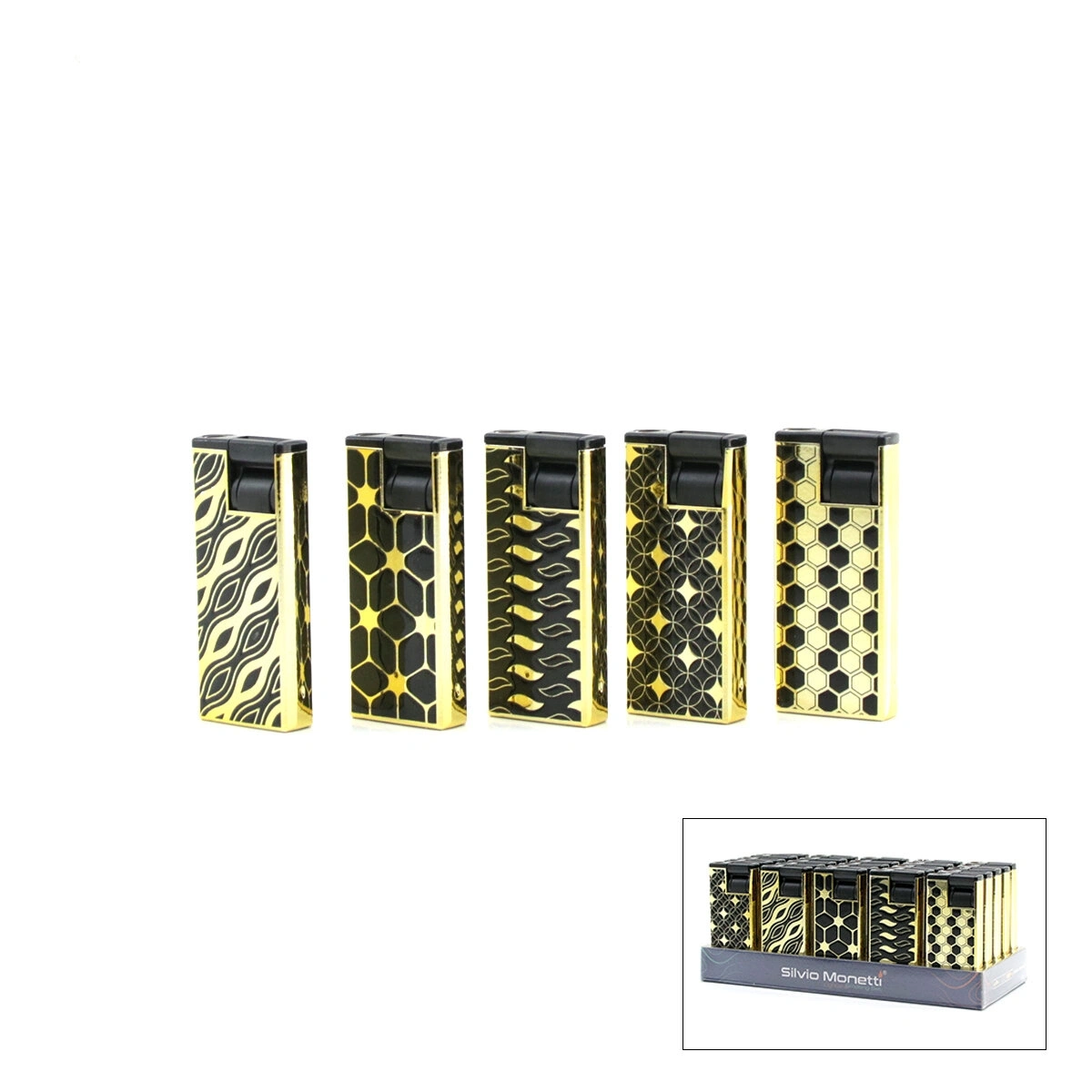 SİLVİO MONETTİ SM-222P ( H ) ( ZİGZAG DESEN ) ( RÜZGAR ) PÜRMÜZ ÇAKMAK*25X20