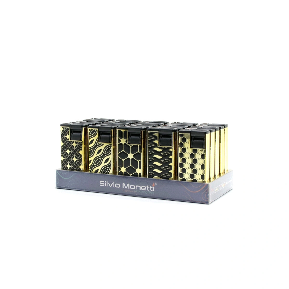 SİLVİO MONETTİ SM-222P ( H ) ( ZİGZAG DESEN ) ( RÜZGAR ) PÜRMÜZ ÇAKMAK*25X20