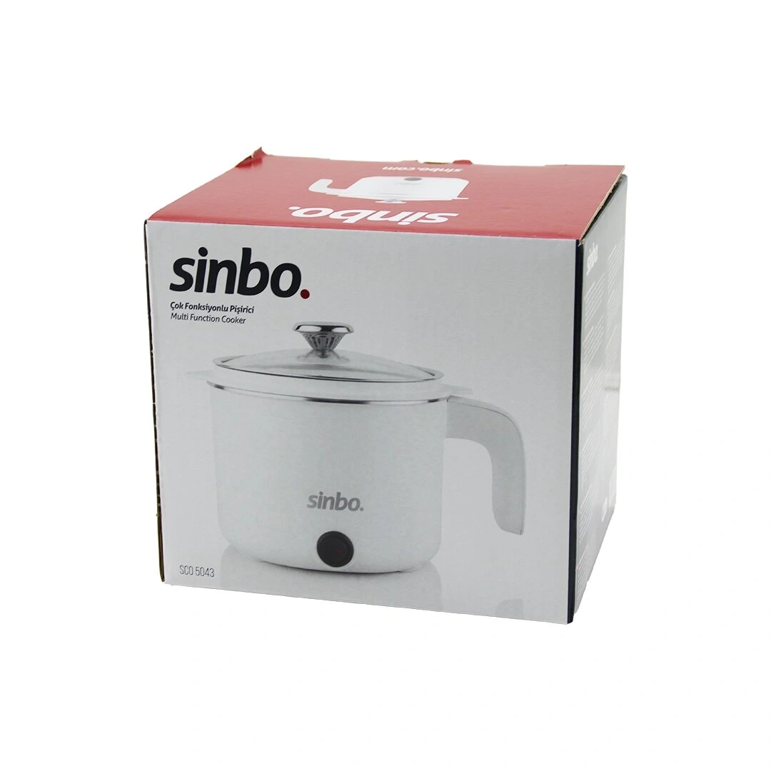 SİNBO SCO-5043 (ELEKTRİKLİ) (FONKSİYONLU) PİŞİRİCİ (ÇELİK) TENCERE (800ML) (400W) (BUHARDA PİŞİRME APARATI) (CAM KAPAK)*12