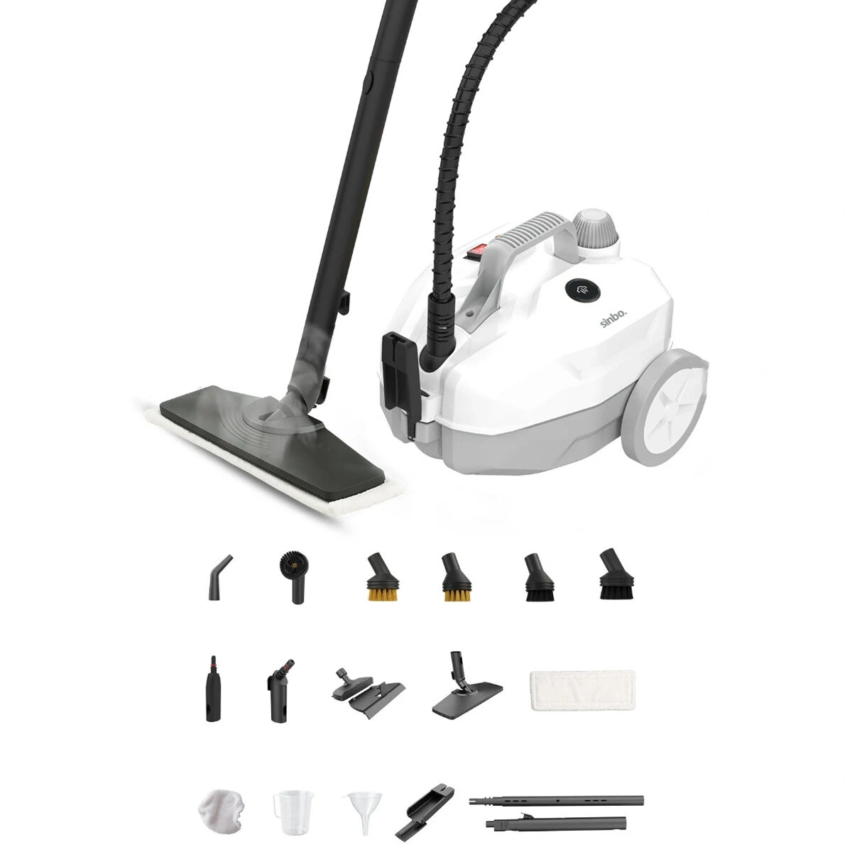 SİNBO SSC-6428 (5 BAR & 15 BAŞLIKLI) ( 2000W & 2000ML KAPASİTE ) PROFESYONEL BUHARLI TEMİZLEYİCİ*1