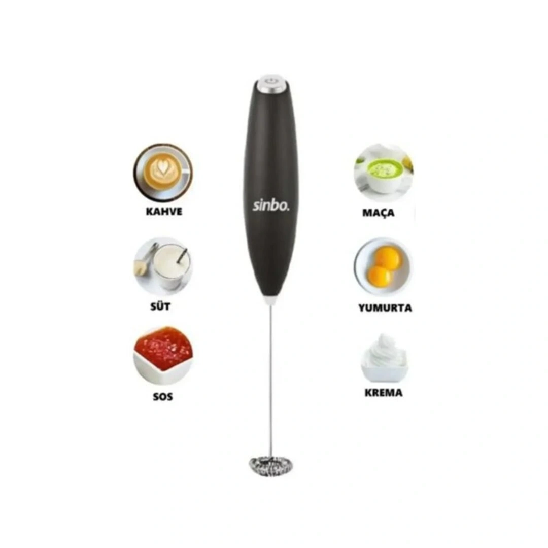 SİNBO STO-6723 ( PİLLİ ) SÜT KÖPÜRTÜCÜ & KARIŞTIRICI MİNİ MİKSER ( SÜT & KAHVE & SOS & YUMURTA )*24