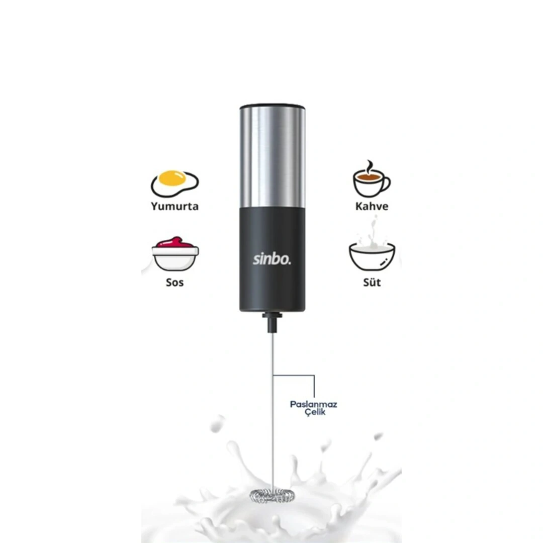 SİNBO STO-6727 ( PİLLİ ) SÜT KÖPÜRTÜCÜ & KARIŞTIRICI MİNİ MİKSER ( SÜT & KAHVE & SOS & YUMURTA)*24