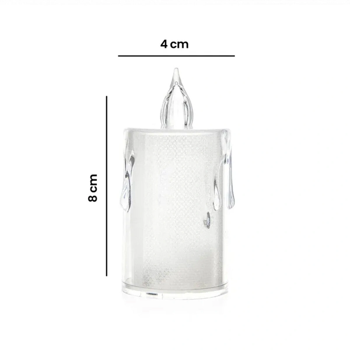 SMOKELESS CANDLES YAKUT-9459 ( BÜYÜK BOY ) ( DAMLA AKAN MUM MODELİ ) ( PİLLİ ) LED MUM*24X20