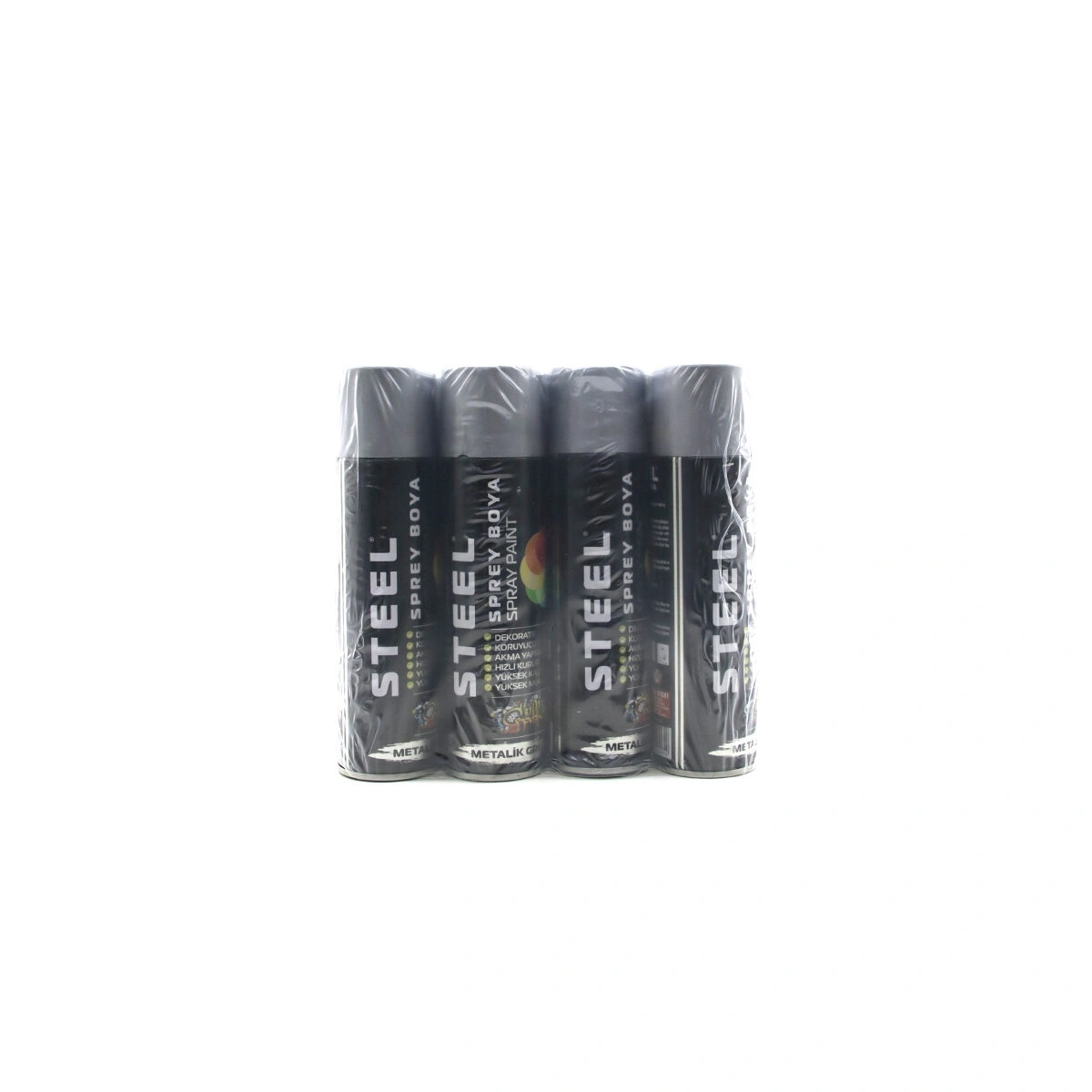 STEEL CK-4879 ( SİYAH ) SPREY BOYA 200ML*12X8