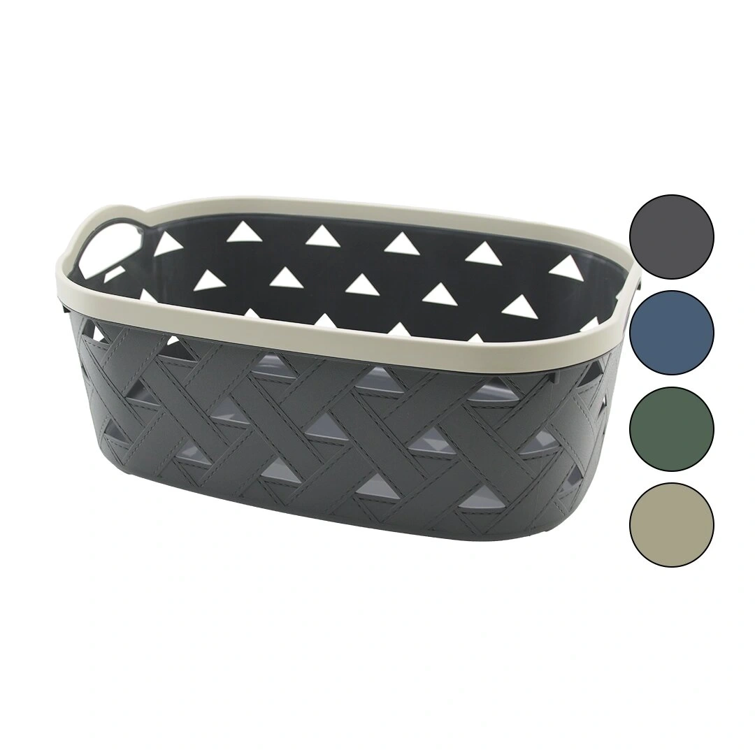 SUNPLAST SD-5006 ( NO-6 ) ( 16.7LT ) ÇOK AMAÇLI SEPET ( DERİ GÖRÜNÜM DESENLİ ) (RENKLİ PLASTİK) (ÇİFT DAHİLİ KULP)*12=K