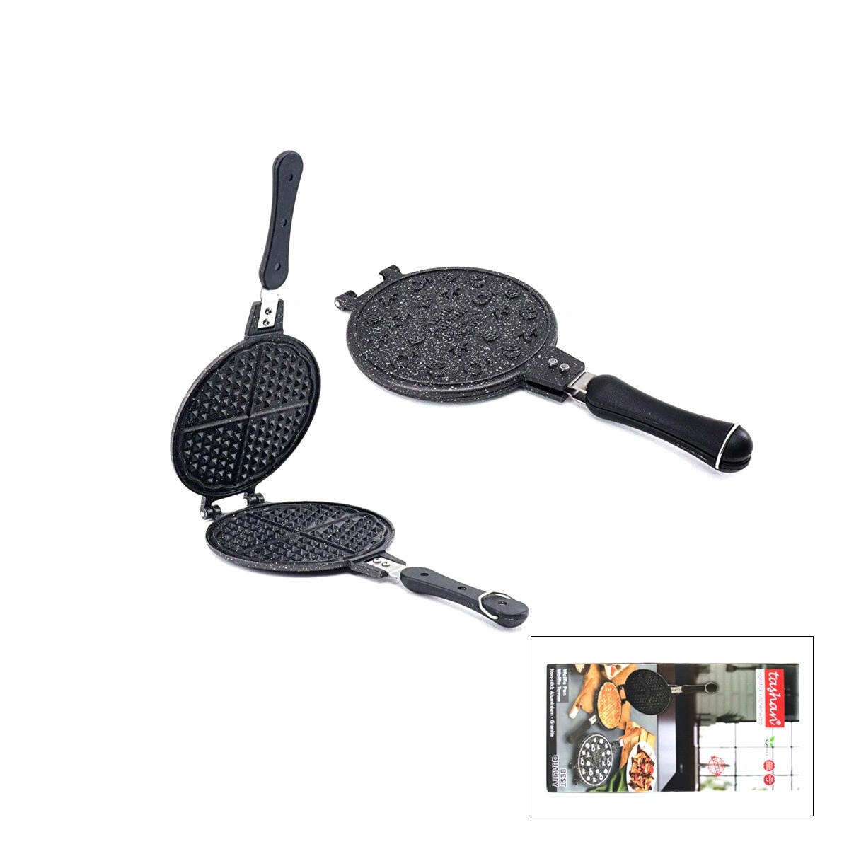 TAŞHAN TR-34-098750 ( 20CM ) GRANİT DÖKÜM WAFFLE TAVA ( BAKALİT SAP )*10