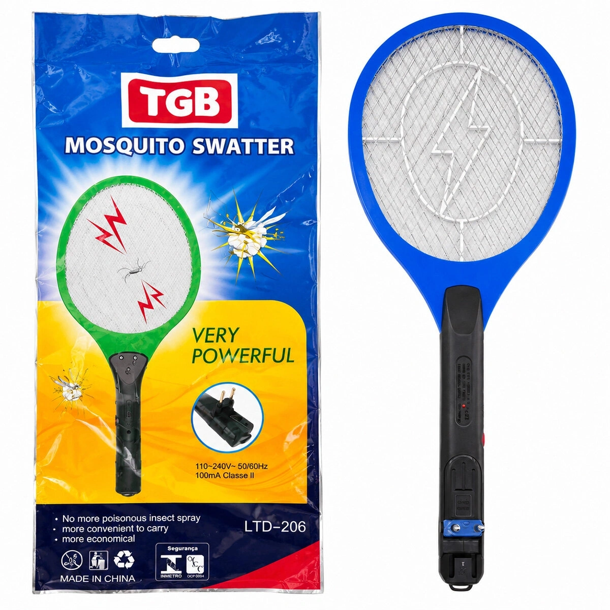 TGB-8097 LTD-206 ( RAKET MODELİ ) ( FİŞ SARJLI ) ELEKTRONİK SİNEK ÖLDÜRÜCÜ CIZ MAKİNE*60