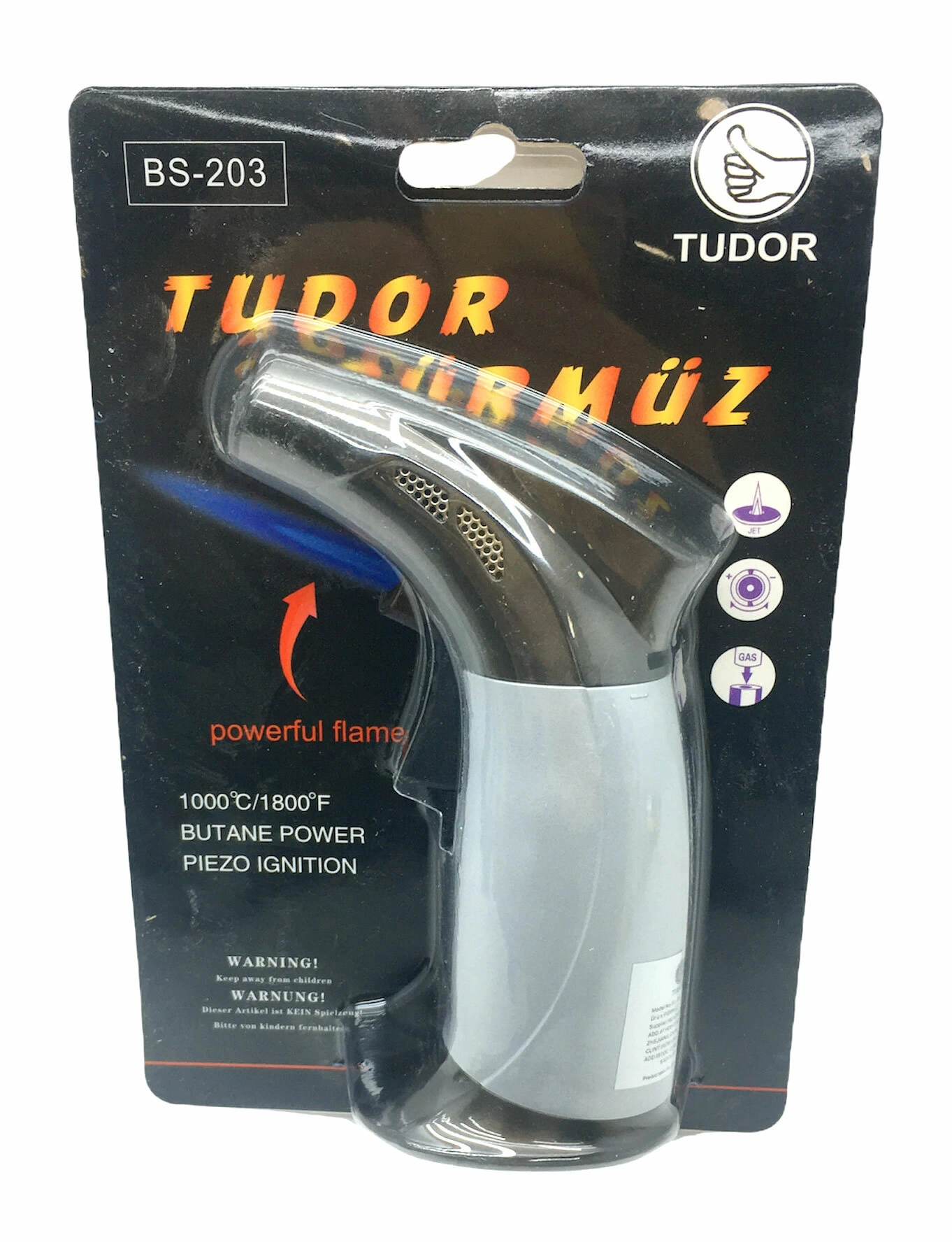 TUDOR BS-203 PÜRMÜZ TORCH NARGİLE ÇAKMAK*100