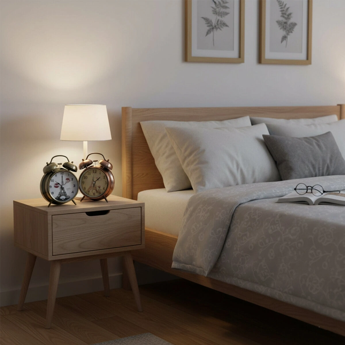 TWIN BELL ALARM CLOCK BGC-60 YUVARLAK MASA ÇALAR SAAT ( METAL KASA ESKİTME DESENLİ ) ( PİLLİ & IŞIKLI ) ( ÇAP: 10CM )*60