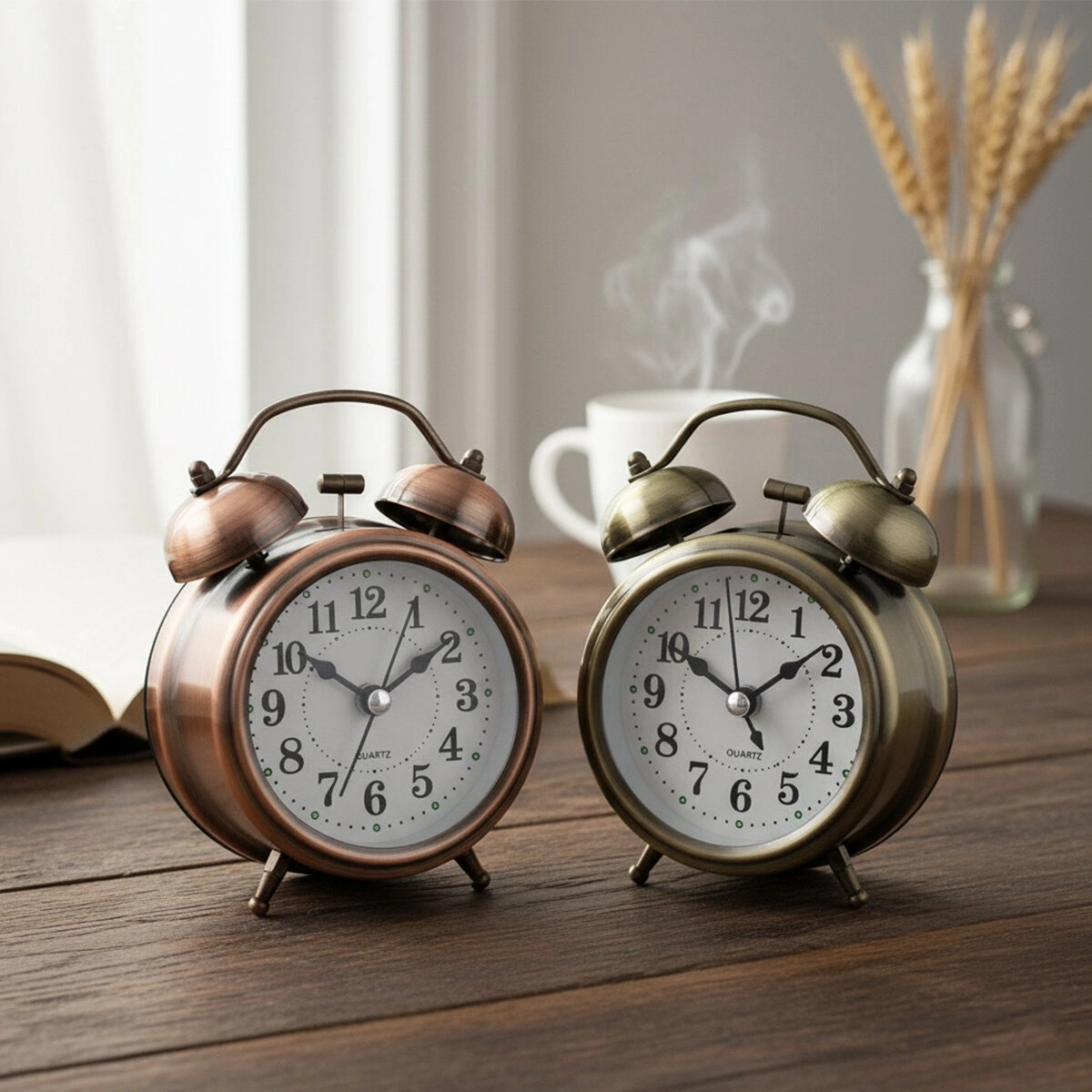 TWIN BELL ALARM CLOCK BGC-7 YUVARLAK MASA ÇALAR SAAT ( METAL KASA ESKİTME ) ( PİLLİ & IŞIKLI ) ( ÇAP: 8.CM )*100