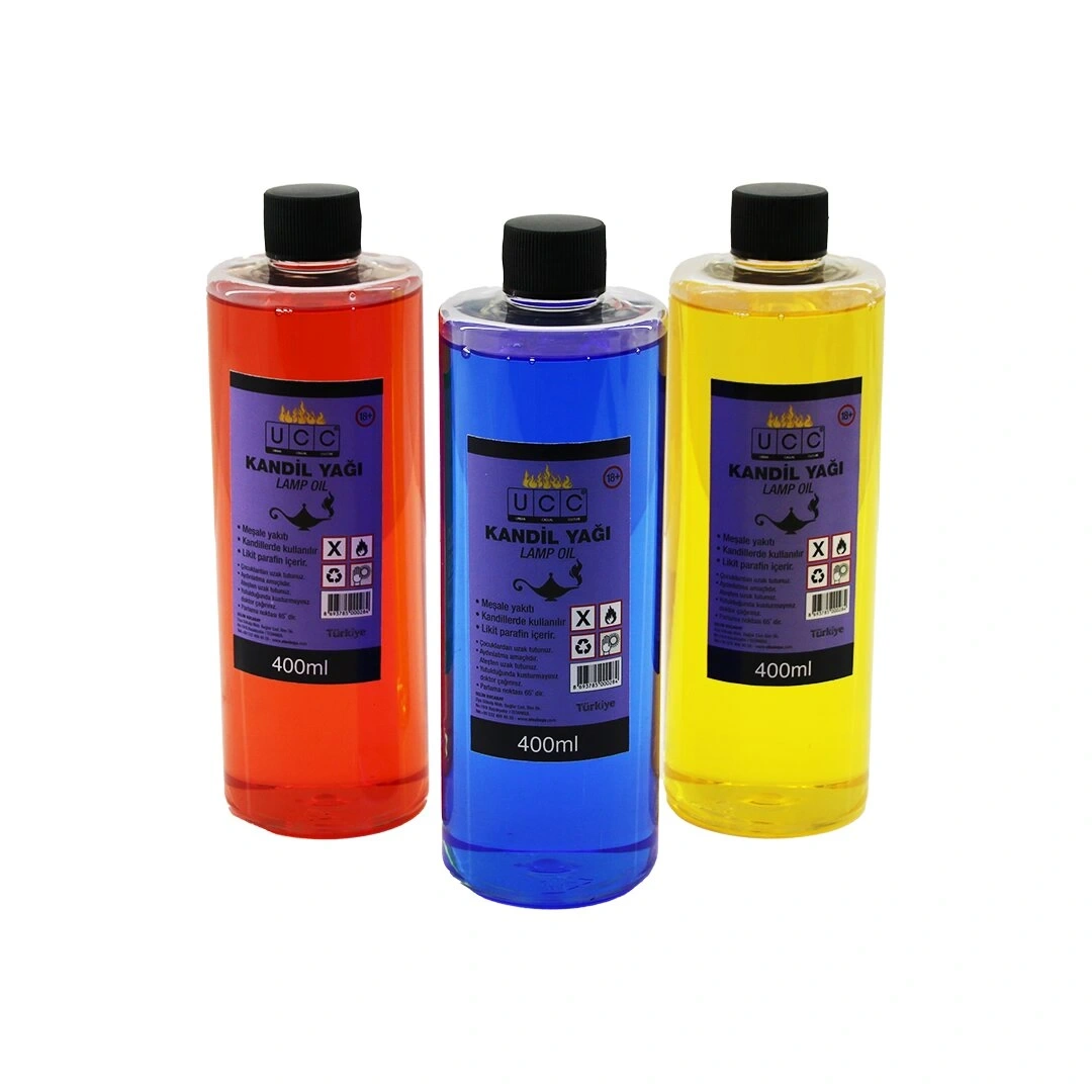 UCC ( 400ML ) KANDİL YAĞI ( MİX RENKLİ ) ( MEŞALE YAKITI ) ( PARLAMA NOKTASI : 65° ) ( LİKİT PARAFİN İÇERİR )*35