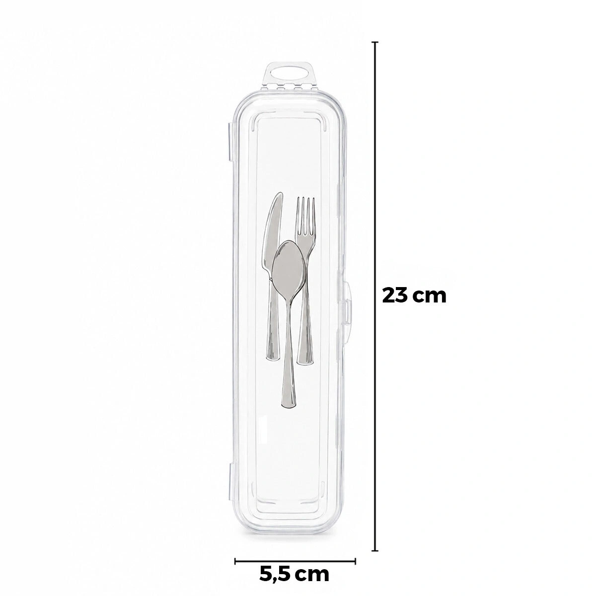 URVE UR-3575 ( ŞEFFAF PLASTİK ) ÇOK AMAÇLI ORGANİZER ( KAPAKLI KUTU ) (23X5.5CM) ÇATAL BIÇAK KUTUSU*24=K