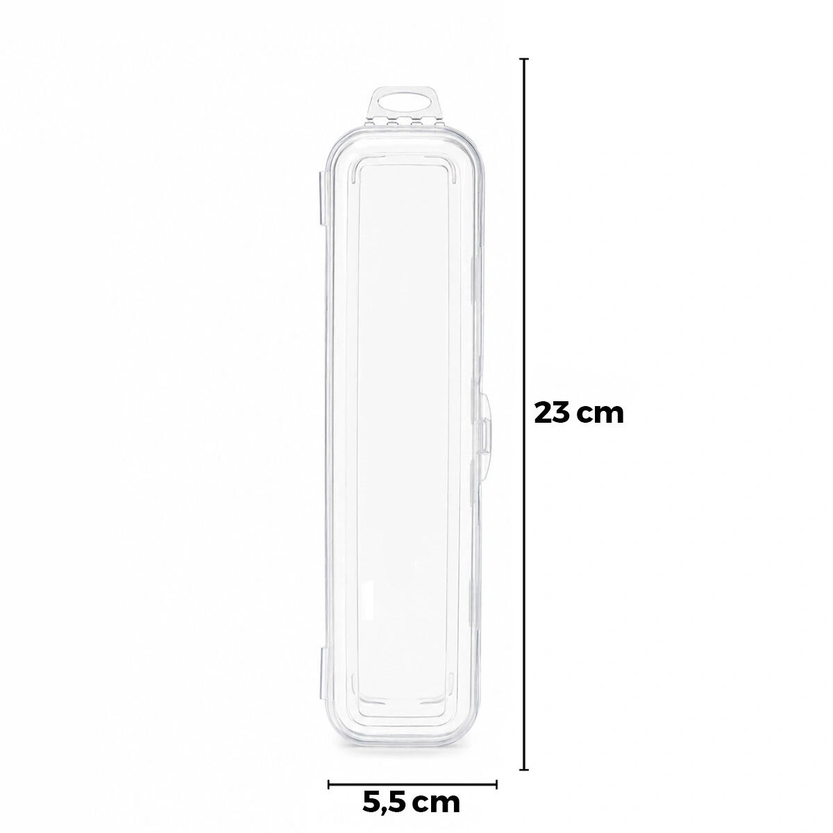 URVE UR-3579 ( ŞEFFAF PLASTİK ) ÇOK AMAÇLI ORGANİZER ( KAPAKLI KUTU ) (23X5.5CM) ÇATAL BIÇAK KUTUSU*12=K