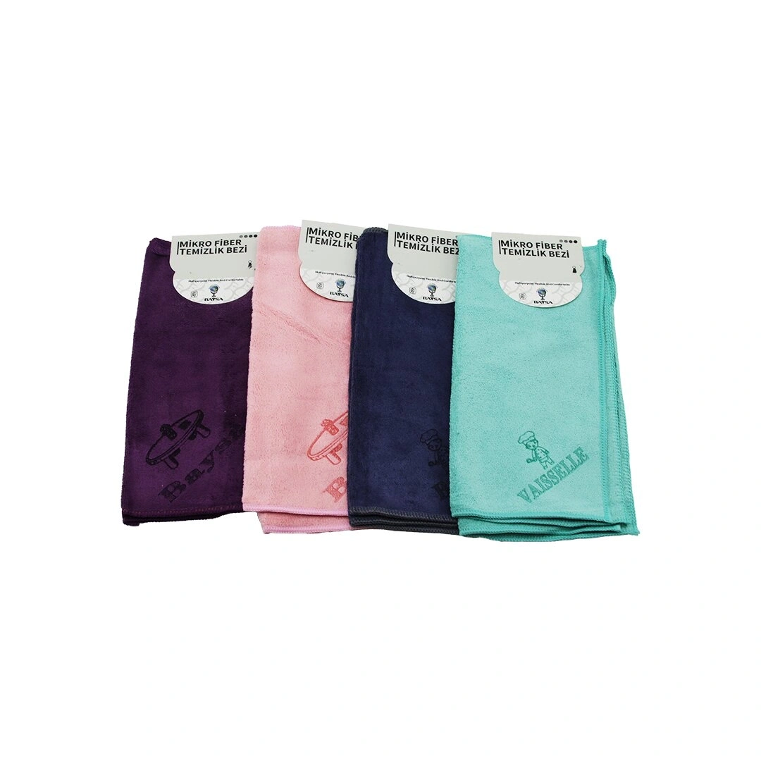 VAISSELLE BAYSA-1405 ( 2PCS ) ( 30 X 30CM ) ( RENKLİ MİKROFİBER ) TEMİZLİK BEZİ*24X9