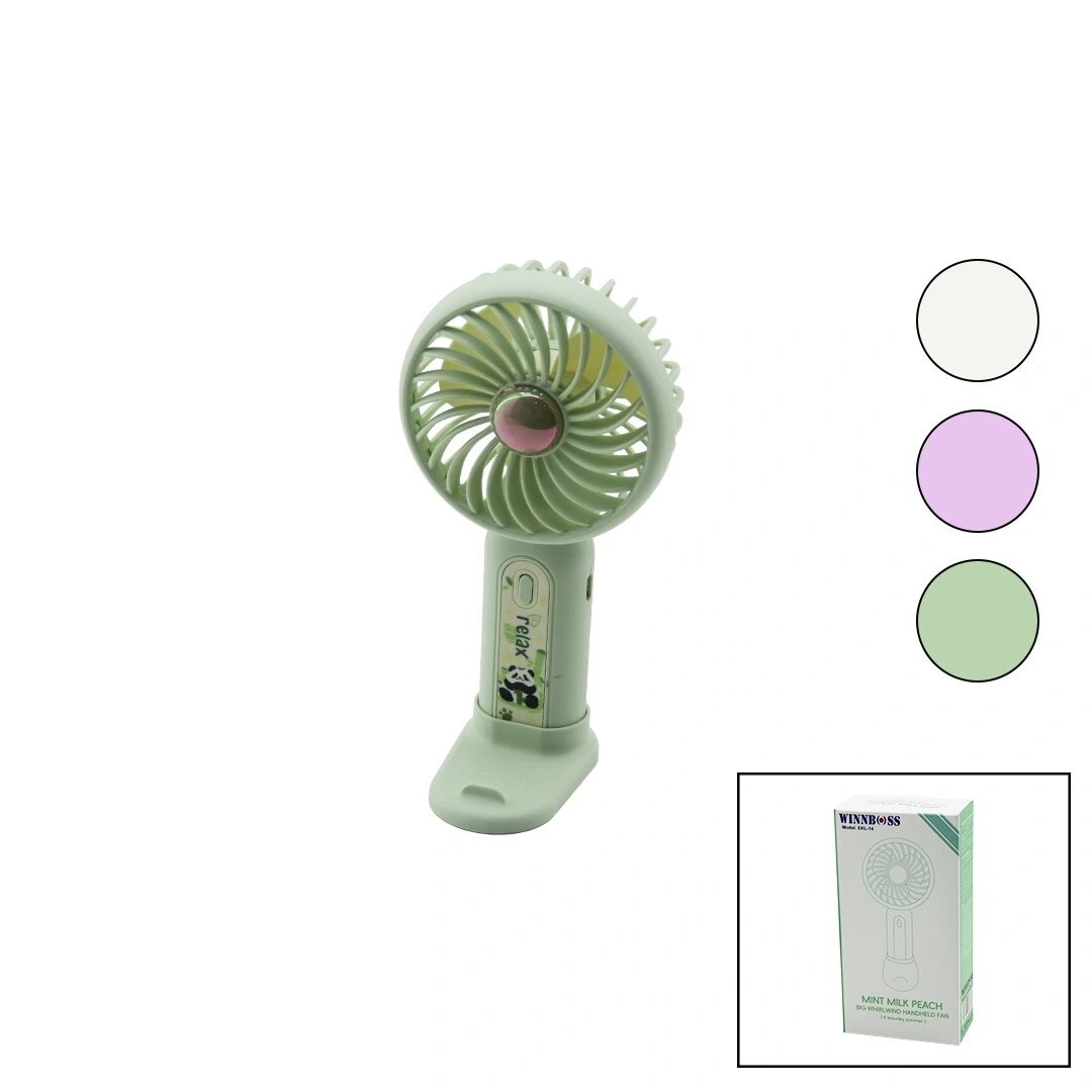 WINNBOSS EKL-14 (USB ŞARJ) MİNİ EL FANI (ÇAP:8.8CM & Y:18.4CM) (SABİT BAŞLIK) (3KADEME HIZ) (TELEFONLUKLU M.ÜSTÜ AYAK)*144