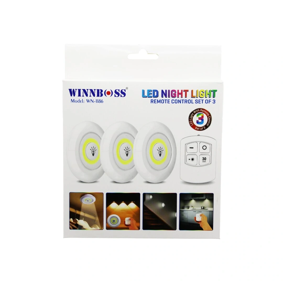 9A PRATİK 3LÜ LED ( 3PCS & YUVARLAK ) ( KUMANDALI & DOKUNMATİK ) ( PİLLİ ) LED LAMBA SETİ*80