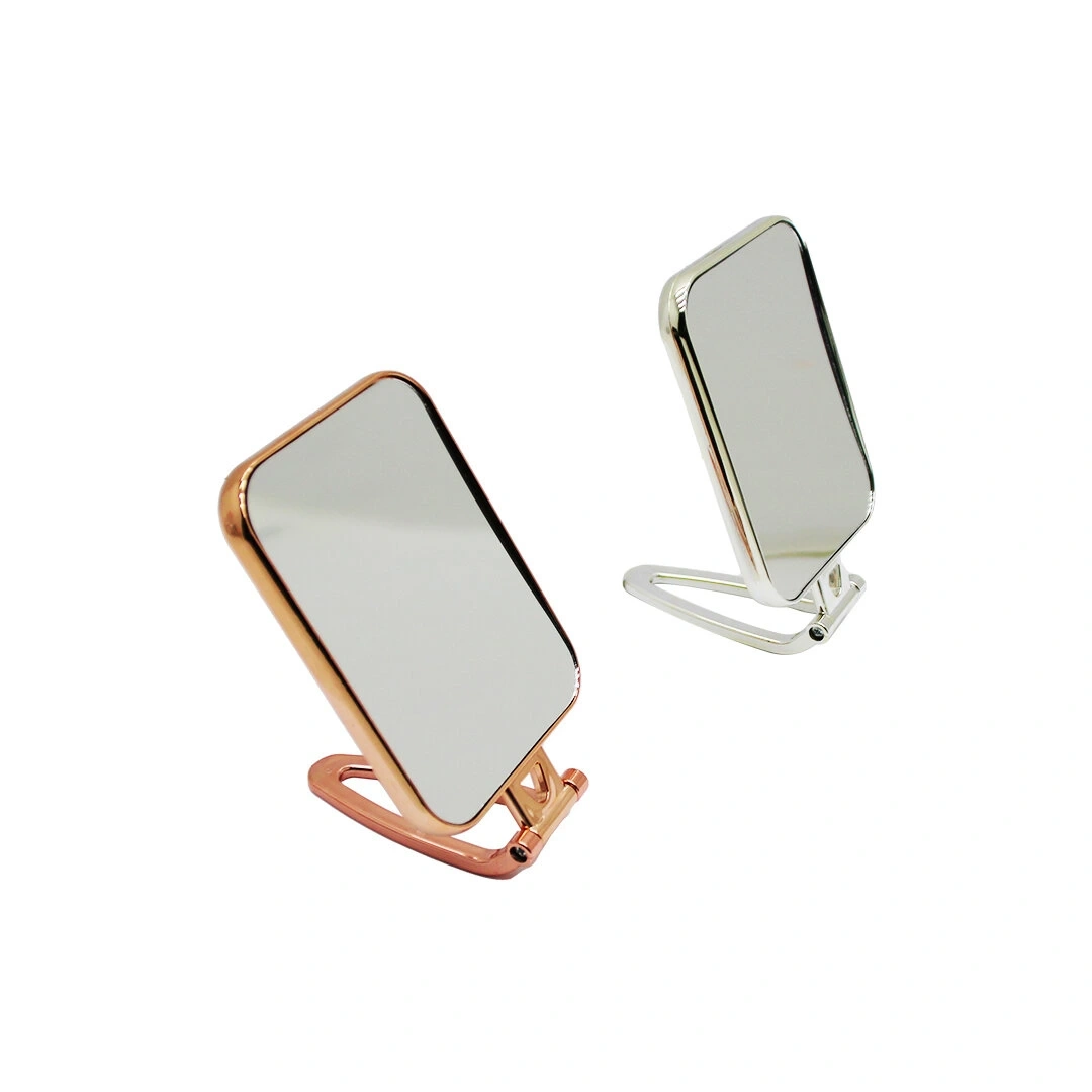 YAKUT-11309 950-3 (DİKDÖRTGEN=11.5X15CM) MAKYAJ AYNASI (BRONZ & GÜMÜŞ PLS.ÇERÇEVE) (ÇİFT YÖNLÜ & BÜYÜTEÇLİ) (KATLANIR AYAKLI)*72