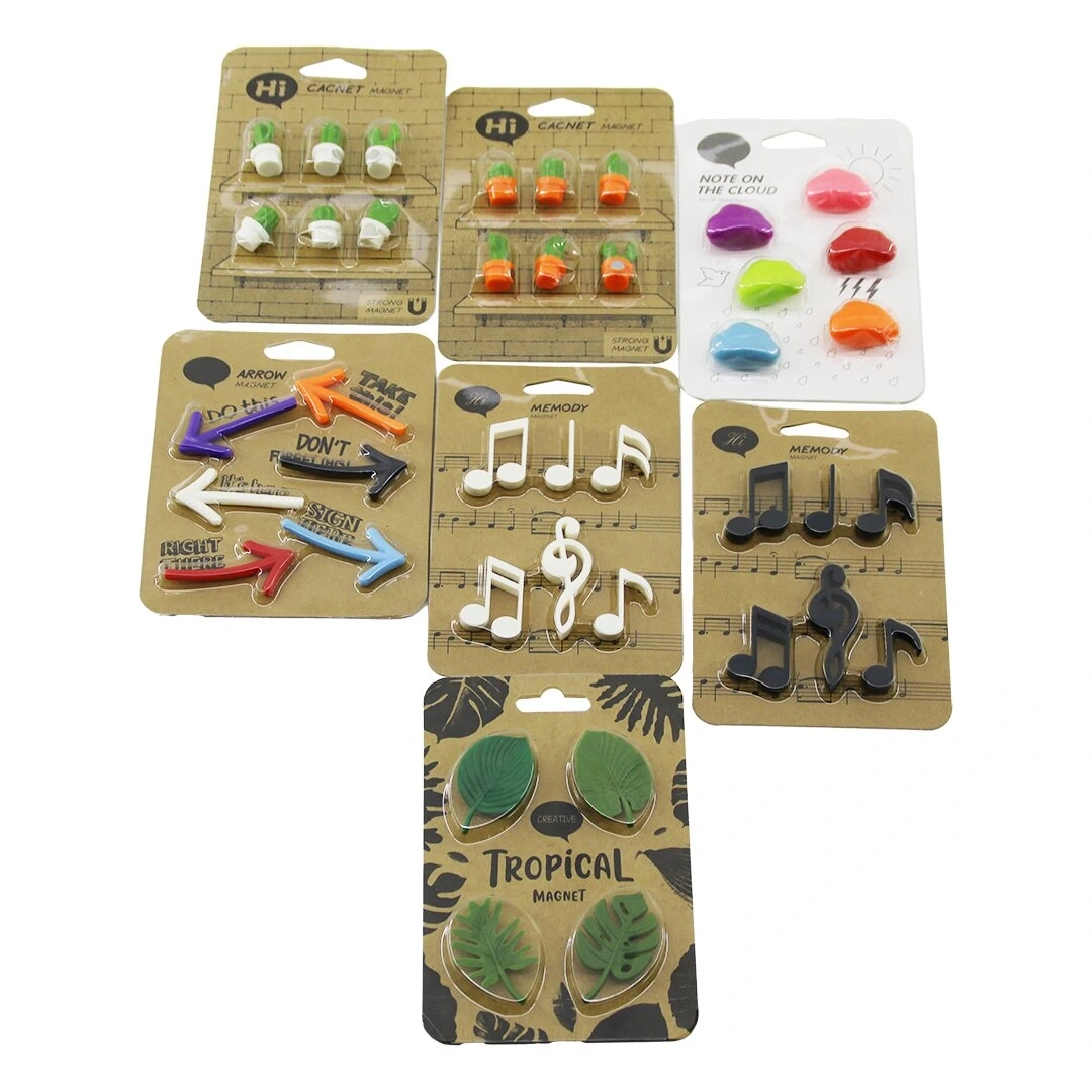 YAKUT-12415 ( MİNİ ) ( MIKNATISLI ) DOLAP MAGNET ( MİX MODEL=KAKTÜS--NOTA HARF--BULUT--OK=6PCS & YAPRAK=4PCS )*20X25