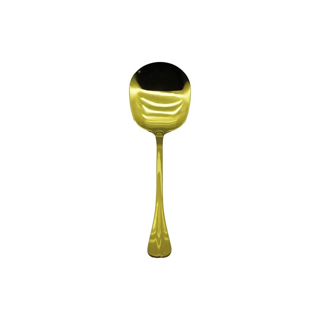 YAKUT-12636 GOLD ( ORTA = 21CM ) ( METAL ) SERVİS KAŞIK ( 5.8X7CM )*12X20