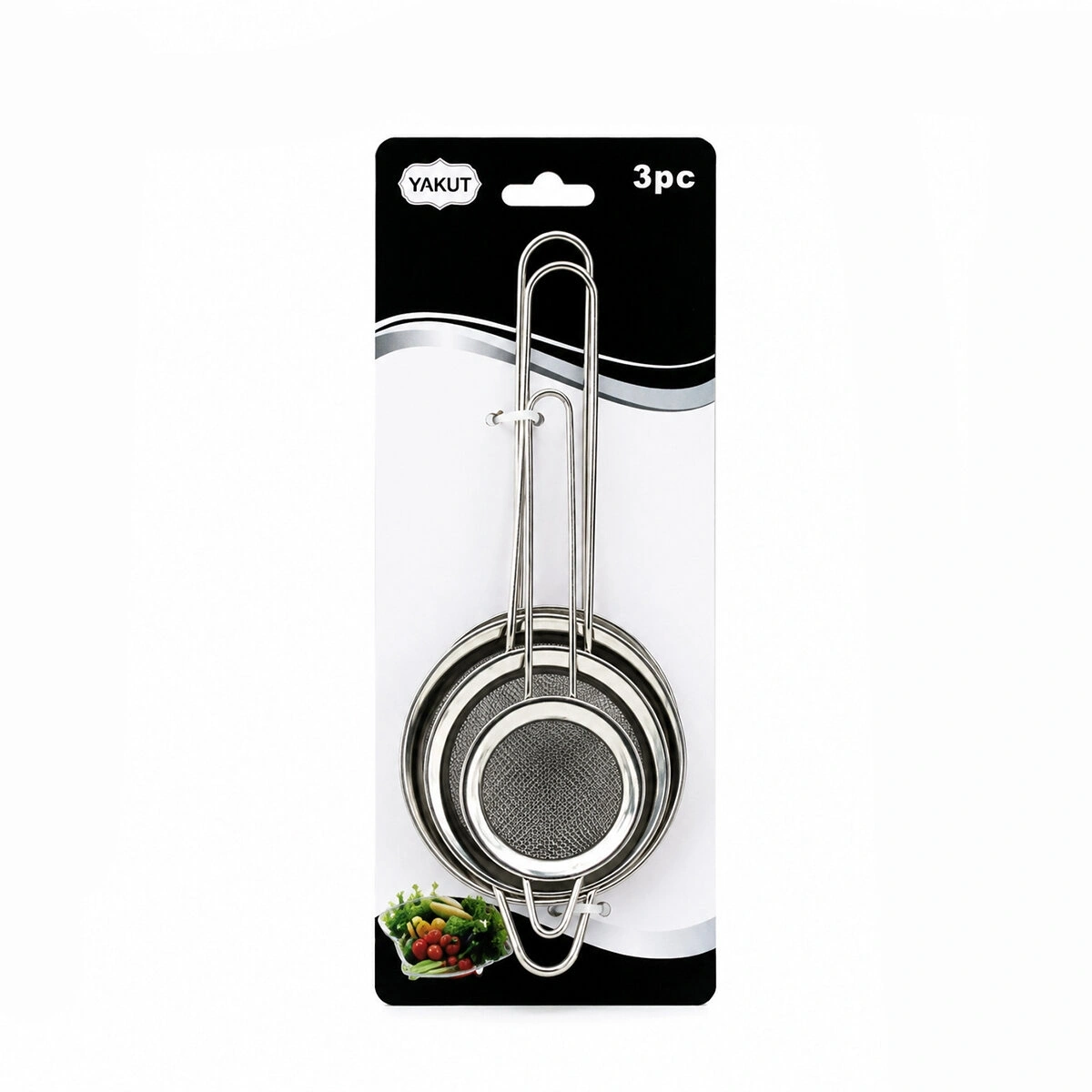 YAKUT-9791 ( 3PCS SET ) ( MİNİ= 5-7-8CM ) TEL SÜZGEÇ ( METAL ÇERÇECE ) ( METAL SAP=8.5-10.5-10.5CM )*144