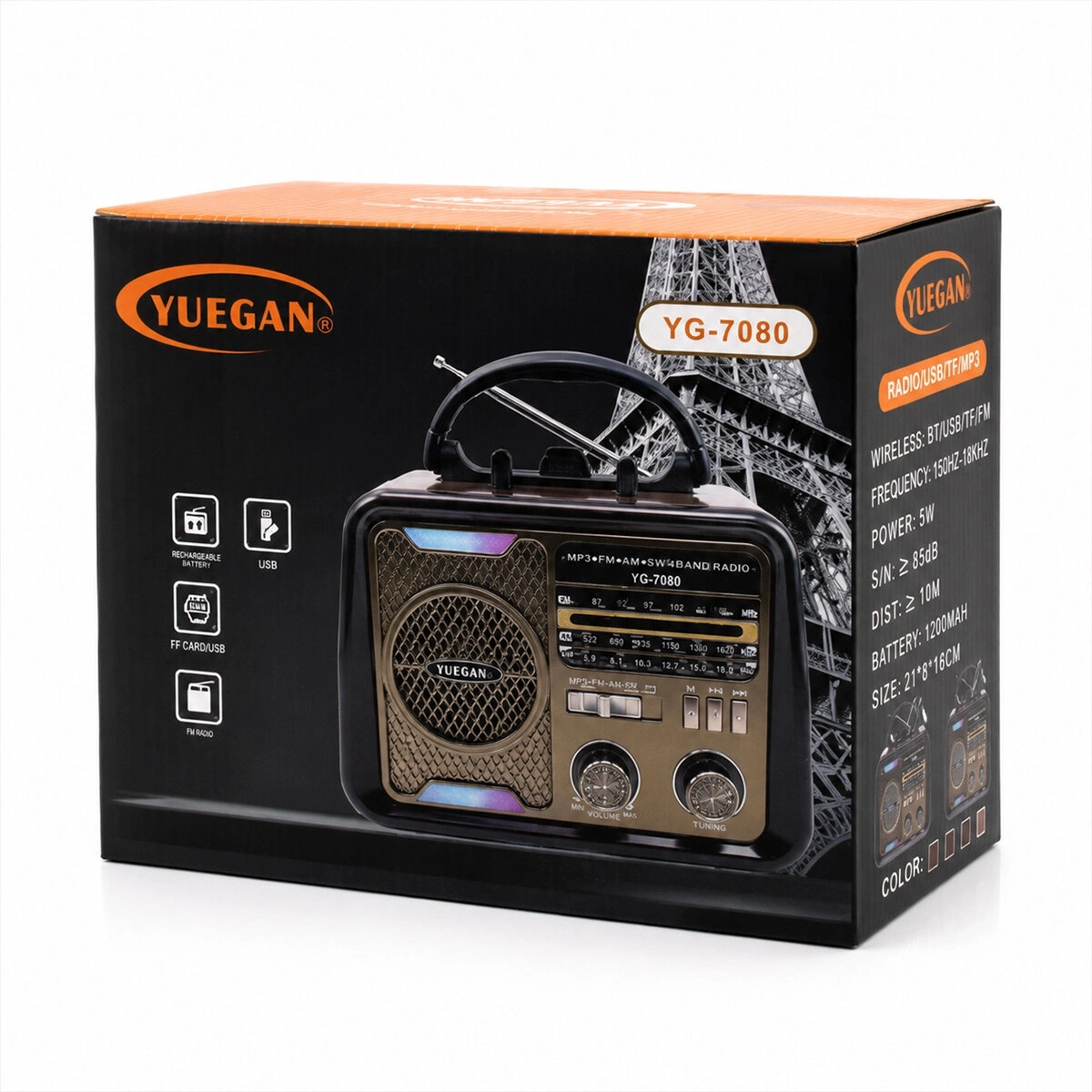 YUEGAN PLATOON PL-4702 ( ŞARJLI & NOSTALJİ ) ( BLUETOOTH ) ( İBRELİ ) FM RADYO ( MP3 USB & TF PLAYER ) SPEAKER*30