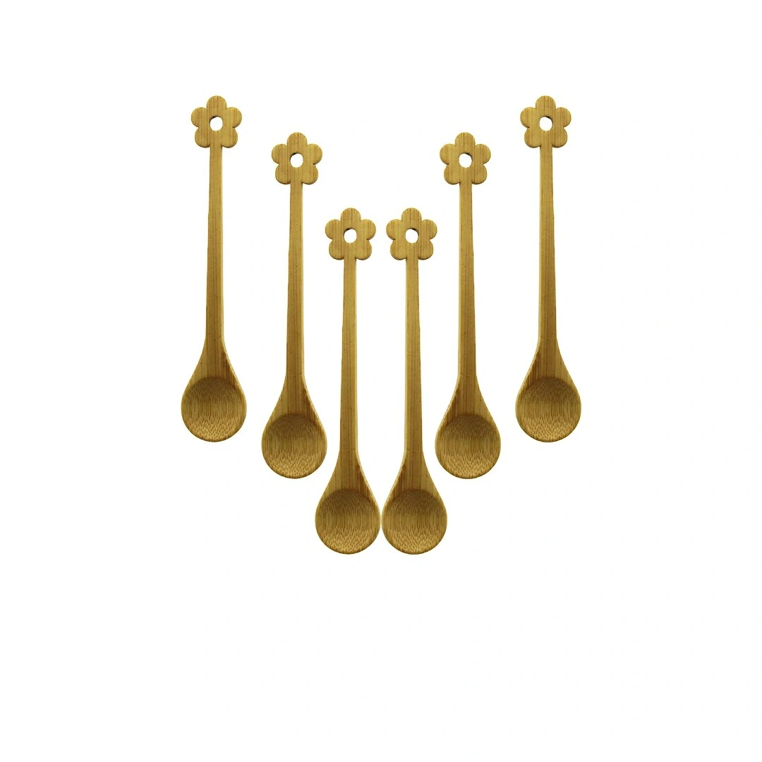 ZHU ZHİ YUAN DMR-8464 ( 6 PCS ) ( MİNİ ) ( BAMBU AHŞAP KAŞIK ) ( 14.5CM )*500