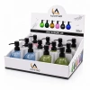 ALVETRO ALV-03 ( ŞEFFAF RENKLİ CAM ) SIVI SABUNLUK ( 360ML ) ( ALTIGEN & ÇİZGİLİ DESEN )*12X4