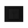 ATOM ( SİYAH ) KOMİTATÖRLÜ 2Lİ ANAHTAR PRİZ*12X10