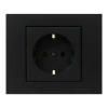 ATOM ( SİYAH ) TOPRAKLI PRİZ*12X10