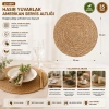 MİR-1538 ( HASIR ) ( 35CM ) ( YUVARLAK ) AMERİKAN SERVİS ALTI  & SUPLA ALTLIK*85