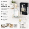BAROTTİ DMR-9780 ( CAM ŞİŞE & 500ML ) ( BEYAZ METAL STAND & BEYAZ POMPA ) SIVI SABUNLUK SETİ*24