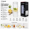 BAROTTİ DMR-9794 ( CAM KAPAKLI ) CAM SÜRAHİ & BOROSİLİKAT ( 1200ML )*12=K