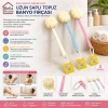 BELLA HOUSE K-6647 ( 2İN1 KULLANIM = PLASTİK SAPLI ) BANYO LİF & DUŞ FIRÇASI 38CM*12X10