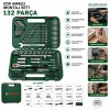 BOSCH-1 600 A02 Z9B ( 132PCS ) (1/2 & 1/4 CIRCIR KOL & 10PCS ALYAN & LOKMA - BİTS - UZATMA UÇLARI & KOMBİNE ANAHTAR )