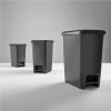 DÜNYA-01042-400&410 SLİM ( SİYAH & SEDEFLİ GRİ ) ( 15LT ) ( PEDALLI ) ÇÖP KOVASI ( 225X305X393MM )*14=K