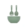 DÜNYA-10730-999 ( 3PCS ) DERİN SALATA SETİ PLASTİK ( 4000ML KASE & ÇATAL & KAŞIK )*12=K