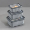 DÜNYA-30946-999 MİKRO LİNE ( 3PCS = 600-1100-1800ML ) ( DİKDÖRTGEN ) PLASTİK SAKLAMA KABI SET ( MİKRODALGA KULLANILABİLİR )*12=K