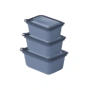 DÜNYA-30946-999 MİKRO LİNE ( 3PCS = 600-1100-1800ML ) ( DİKDÖRTGEN ) PLASTİK SAKLAMA KABI SET ( MİKRODALGA KULLANILABİLİR )*12=K