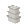 DÜNYA-30946-999 MİKRO LİNE ( 3PCS = 600-1100-1800ML ) ( DİKDÖRTGEN ) PLASTİK SAKLAMA KABI SET ( MİKRODALGA KULLANILABİLİR )*12=K
