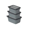 DÜNYA-30946-999 MİKRO LİNE ( 3PCS = 600-1100-1800ML ) ( DİKDÖRTGEN ) PLASTİK SAKLAMA KABI SET ( MİKRODALGA KULLANILABİLİR )*12=K