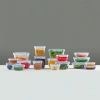 DÜNYA DP-30113-102 ( 1400ML & DİKDÖRTGEN ) ( ŞEFFAF & BEYAZ ) SAKLAMA KABI ( CONTALI & SIZDIRMAZ )*12=K
