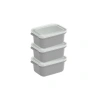 DÜNYA DP-31261-999 ( D.DÖRTGEN ) ( 3PCS = 500ML ) EASY KEEP SAKLAMA KABI ( RENKLİ PLASTİK & ŞEFFAF KAPAK )*12=K