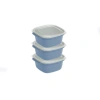 DÜNYA DP-31271-999 ( KARE ) ( 3PCS = 550ML ) EASY KEEP SAKLAMA KABI ( RENKLİ PLASTİK & ŞEFFAF KAPAK )*12=K