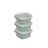 DÜNYA DP-31272-999 ( KARE ) ( 3PCS = 1000ML ) EASY KEEP SAKLAMA KABI ( RENKLİ PLASTİK & ŞEFFAF KAPAK )*12=K